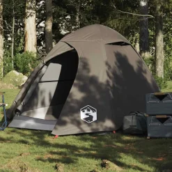 vidaXL 2-personers campingtelt vandtæt kuppel brun