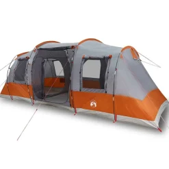 vidaXL 4-personers campingtelt vandtæt grå og orange