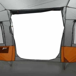 vidaXL 4-personers campingtelt vandtæt grå og orange