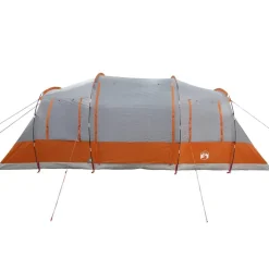 vidaXL 4-personers campingtelt vandtæt grå og orange