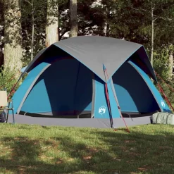 vidaXL 4-personers campingtelt vandtæt blå
