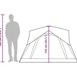 vidaXL 4-personers campingtelt vandtæt blå