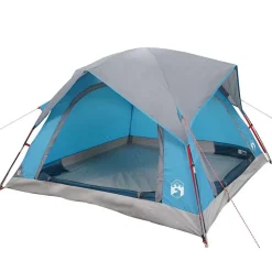 vidaXL 4-personers campingtelt vandtæt blå