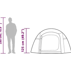 vidaXL 3-personers campingtelt vandtæt grøn