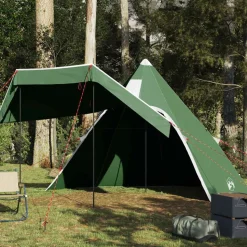 vidaXL 5-personers campingtelt vandtæt grøn