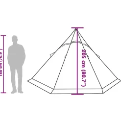 vidaXL 5-personers campingtelt vandtæt grøn