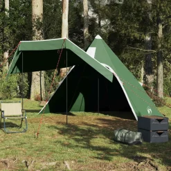 vidaXL 5-personers campingtelt vandtæt grøn
