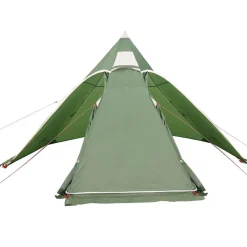 vidaXL 5-personers campingtelt vandtæt grøn