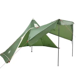 vidaXL 5-personers campingtelt vandtæt grøn