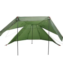 vidaXL 5-personers campingtelt vandtæt grøn