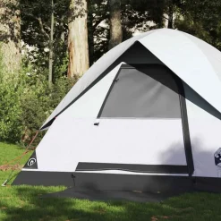 vidaXL 2-personers campingtelt vandtæt mørklægningsstof hvid