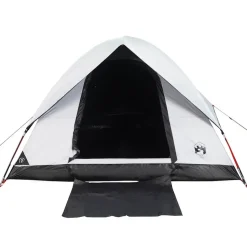 vidaXL 2-personers campingtelt vandtæt mørklægningsstof hvid