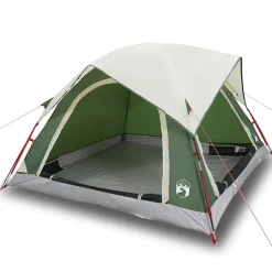 vidaXL 4-personers campingtelt vandtæt grøn