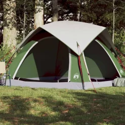 vidaXL 4-personers campingtelt vandtæt grøn