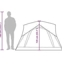 vidaXL 4-personers campingtelt vandtæt grøn