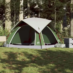 vidaXL 4-personers campingtelt vandtæt grøn