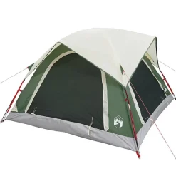 vidaXL 4-personers campingtelt vandtæt grøn