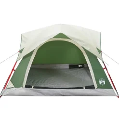 vidaXL 4-personers campingtelt vandtæt grøn