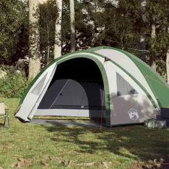 vidaXL 4-personers campingtelt vandtæt kuppel grøn