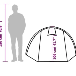 vidaXL 4-personers campingtelt vandtæt grøn