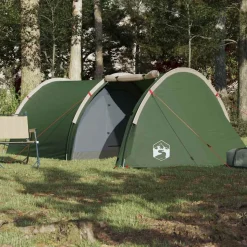vidaXL 4-personers campingtelt vandtæt grøn