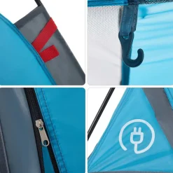 vidaXL 4-personers campingtelt quick-release blå