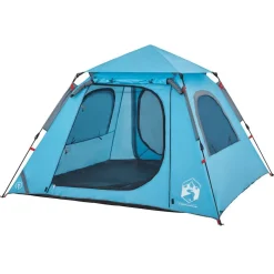 vidaXL 4-personers campingtelt quick-release blå