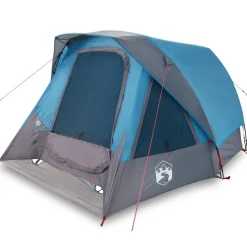 vidaXL 4-personers campingtelt vandtæt blå