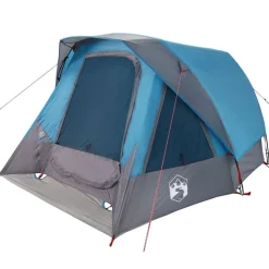 vidaXL 4-personers campingtelt vandtæt blå
