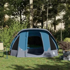 vidaXL 4-personers campingtelt vandtæt blå