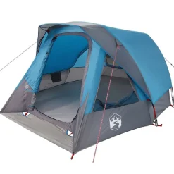 vidaXL 4-personers campingtelt vandtæt blå