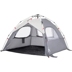 vidaXL 3-personers campingtelt vandtæt quick-release grå