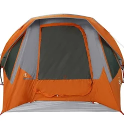 vidaXL 4-personers campingtelt vandtæt grå og orange
