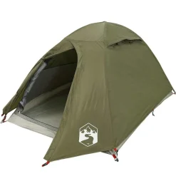 vidaXL 2-personers campingtelt vandtæt kuppel olivengrøn
