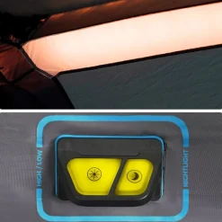 vidaXL 6-personers familietelt med LED-lys quick-release lysegrøn