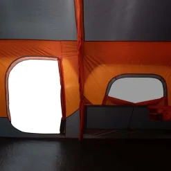 vidaXL 9-personers familietelt vandtæt quick-release grå og orange