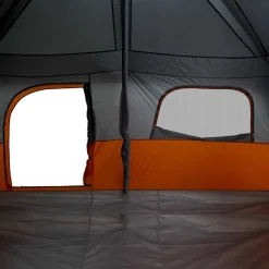 vidaXL 8-personers familietelt vandtæt grå og orange