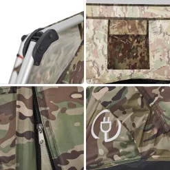 vidaXL 4-personers fisketelt quick-release camouflage