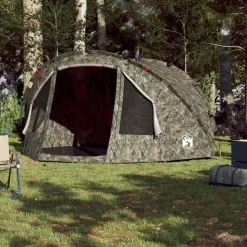 vidaXL 4-personers fisketelt vandtæt camouflage