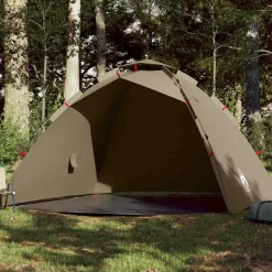 vidaXL 4-personers fisketelt quick release brun