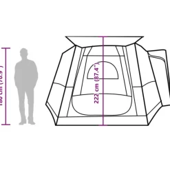 vidaXL 4-personers fortelt til bil vandtæt grøn