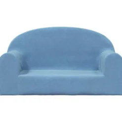 vidaXL 2-personers sofa blødt plys blå