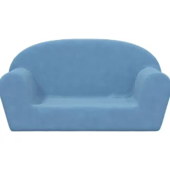 vidaXL 2-personers sofa blødt plys blå