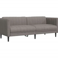 vidaXL 3-personers sofa stof gråbrun