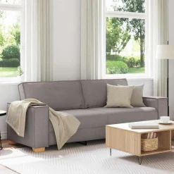 vidaXL 3-personers sofa taupe 180 cm stof