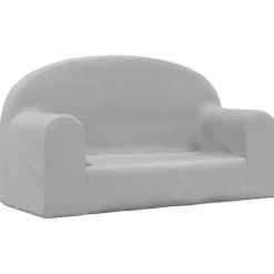 vidaXL 2-personers sofa til børn blødt plys lysgrå