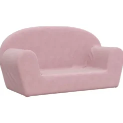 vidaXL 2-personers sofa til børn blødt plys lyserød