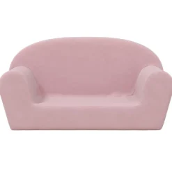 vidaXL 2-personers sofa til børn blødt plys lyserød