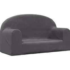 vidaXL 2-personers sofa til børn blødt plys antracitgrå
