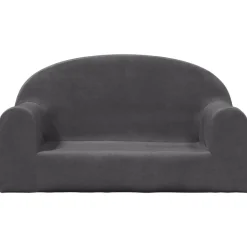 vidaXL 2-personers sofa til børn blødt plys antracitgrå